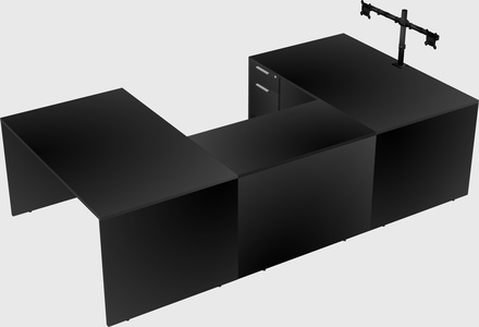 U-shaped desk