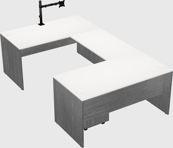 U-shaped desk
