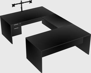 U-shaped desk