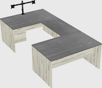 U-shaped desk