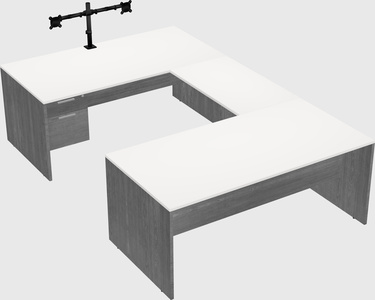 U-shaped desk