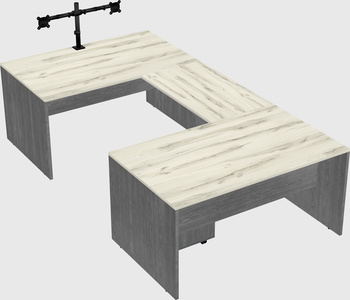 U-shaped desk