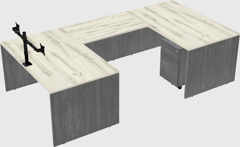 U-shaped desk