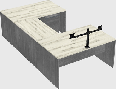 U-shaped desk