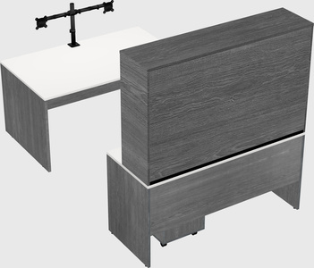 U-shaped desk