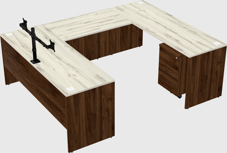 U-shaped desk