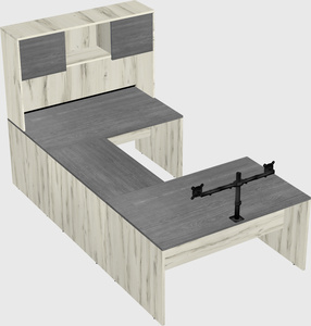 U-shaped desk