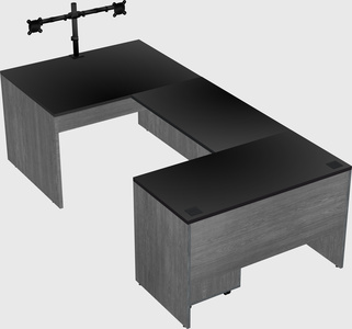 U-shaped desk