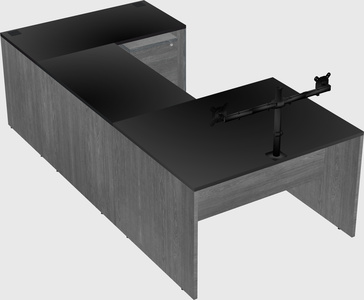 U-shaped desk