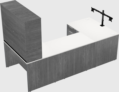 U-shaped desk