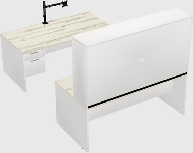 U-shaped desk