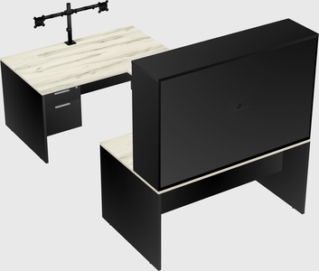 U-shaped desk