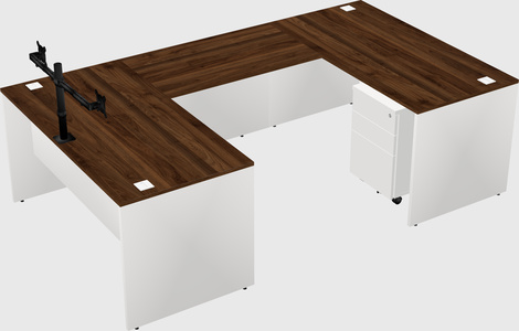 U-shaped desk