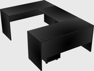 U-shaped desk