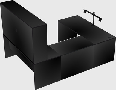 U-shaped desk