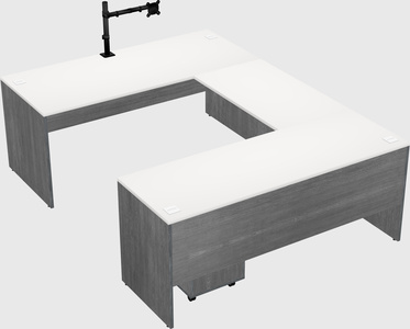 U-shaped desk