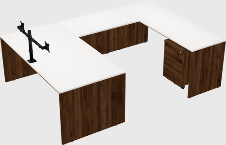 U-shaped desk