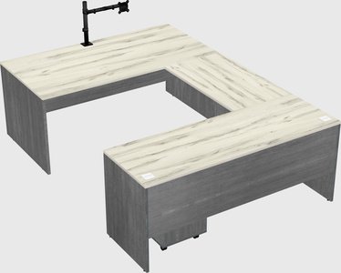 U-shaped desk