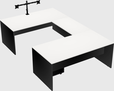 U-shaped desk