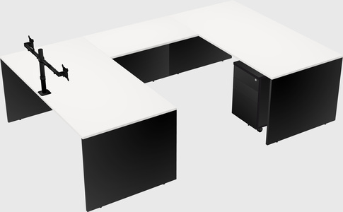 U-shaped desk