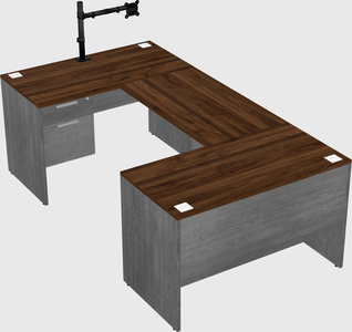 U-shaped desk