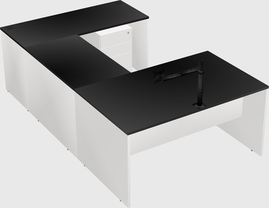 U-shaped desk