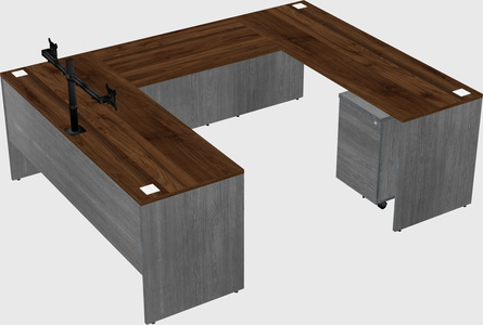 U-shaped desk