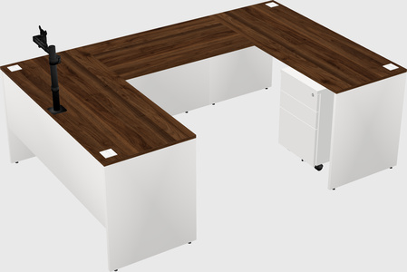 U-shaped desk