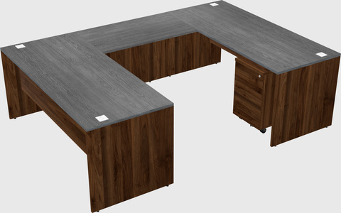 U-shaped desk