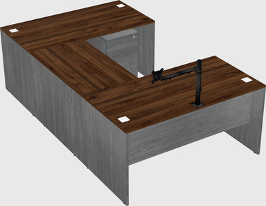 U-shaped desk