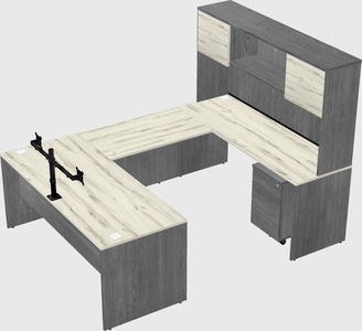 U-shaped desk