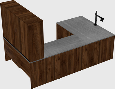 U-shaped desk