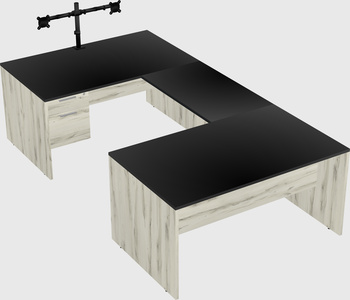 U-shaped desk