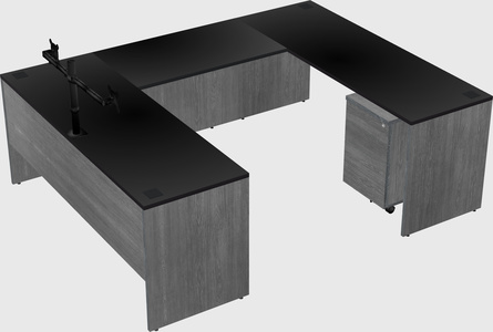 U-shaped desk