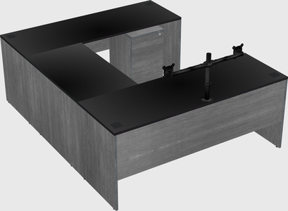 U-shaped desk