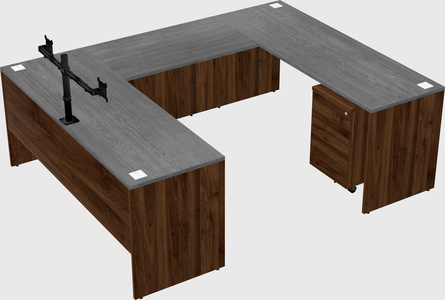 U-shaped desk