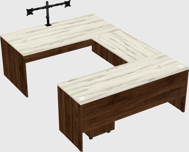 U-shaped desk