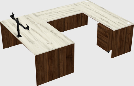 U-shaped desk
