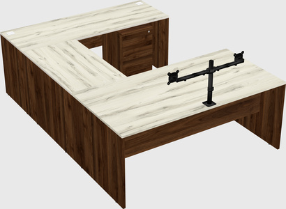 U-shaped desk