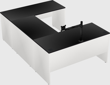 U-shaped desk