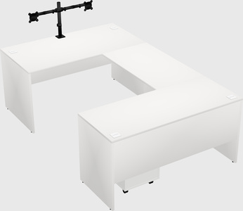 U-shaped desk