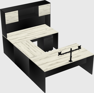 U-shaped desk