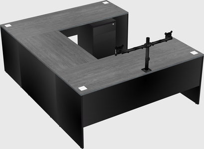 U-shaped desk