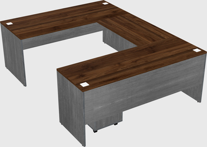 U-shaped desk