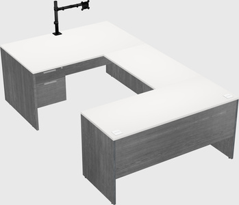 U-shaped desk