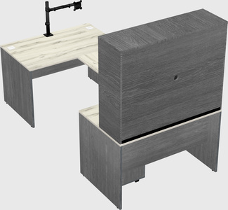 U-shaped desk