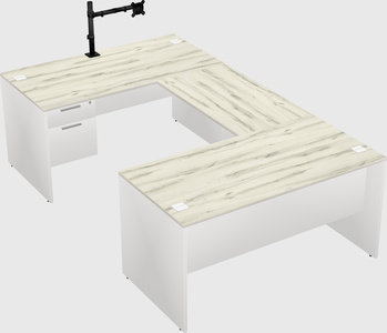 U-shaped desk