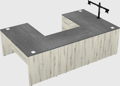 U-shaped desk