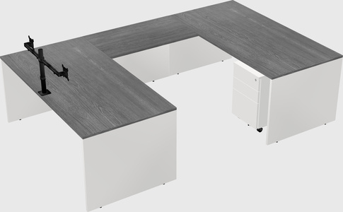 U-shaped desk