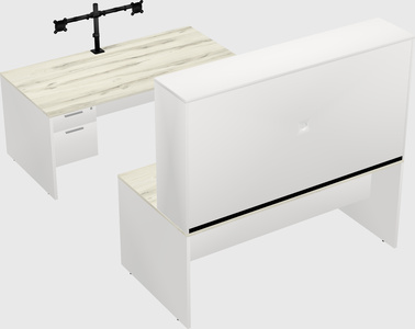 U-shaped desk